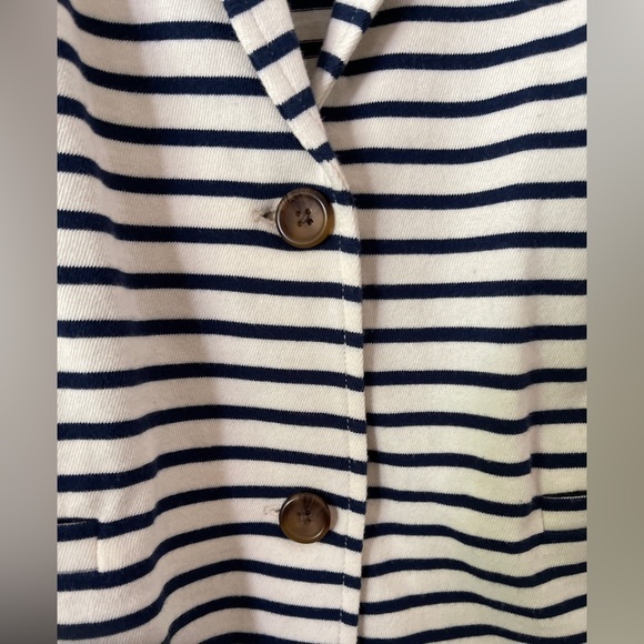 J. Crew Factory Navy and White Striped Blazer - Picture 5 of 6